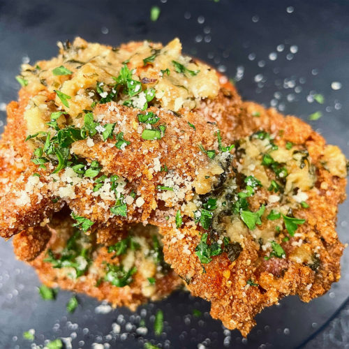 Keto Garlic Parmesan Fried Chicken