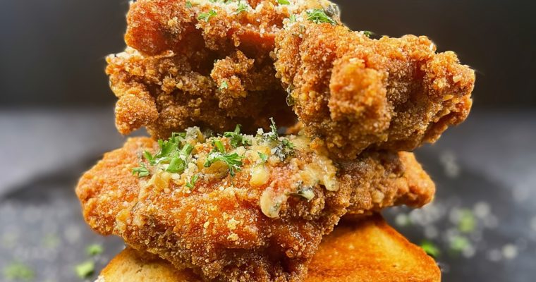 Keto Garlic Parmesan Fried Chicken