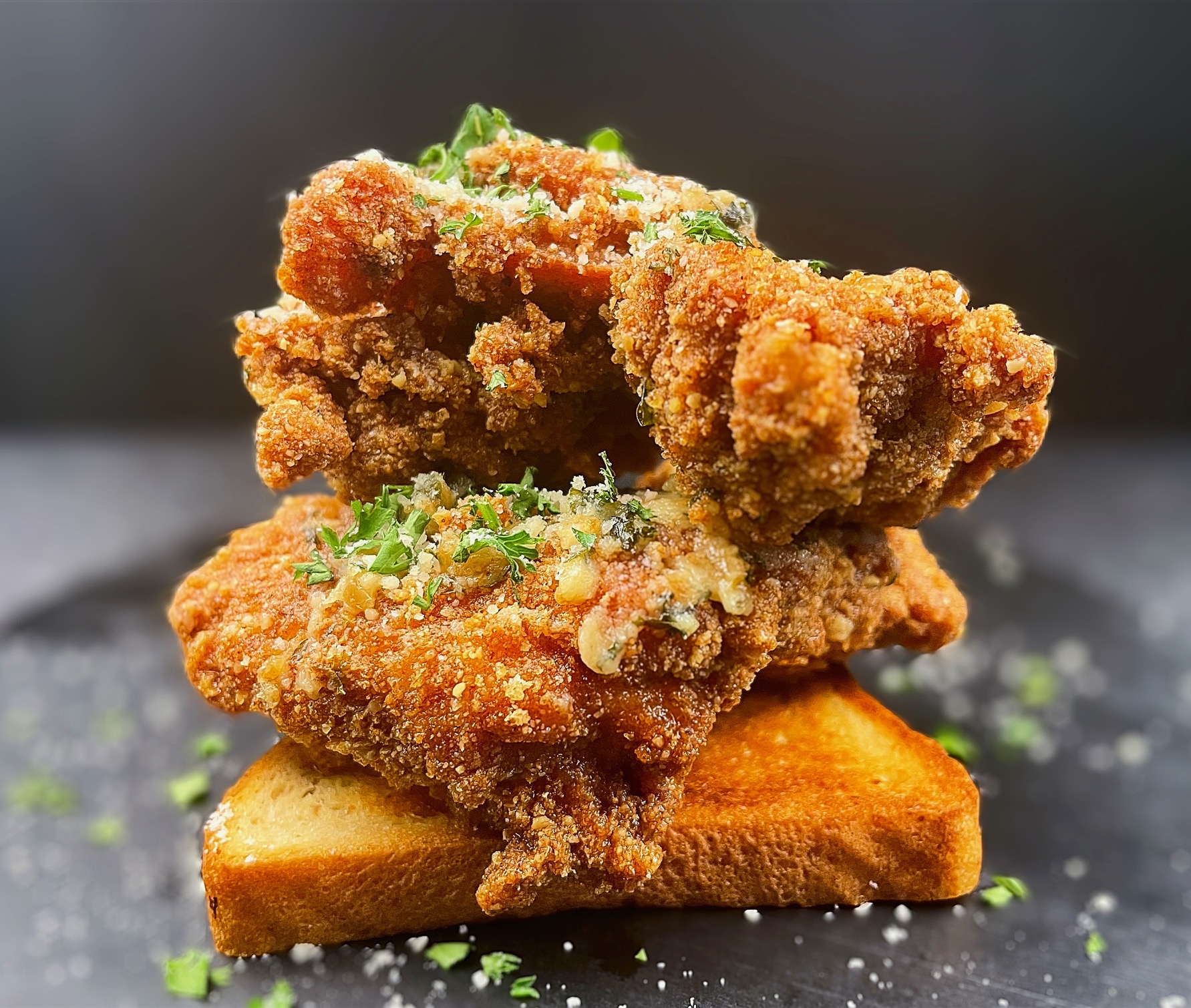 Keto Garlic Parmesan Fried Chicken