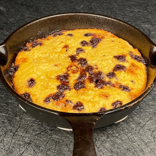 Keto Chocolate Chip Skillet Cookie