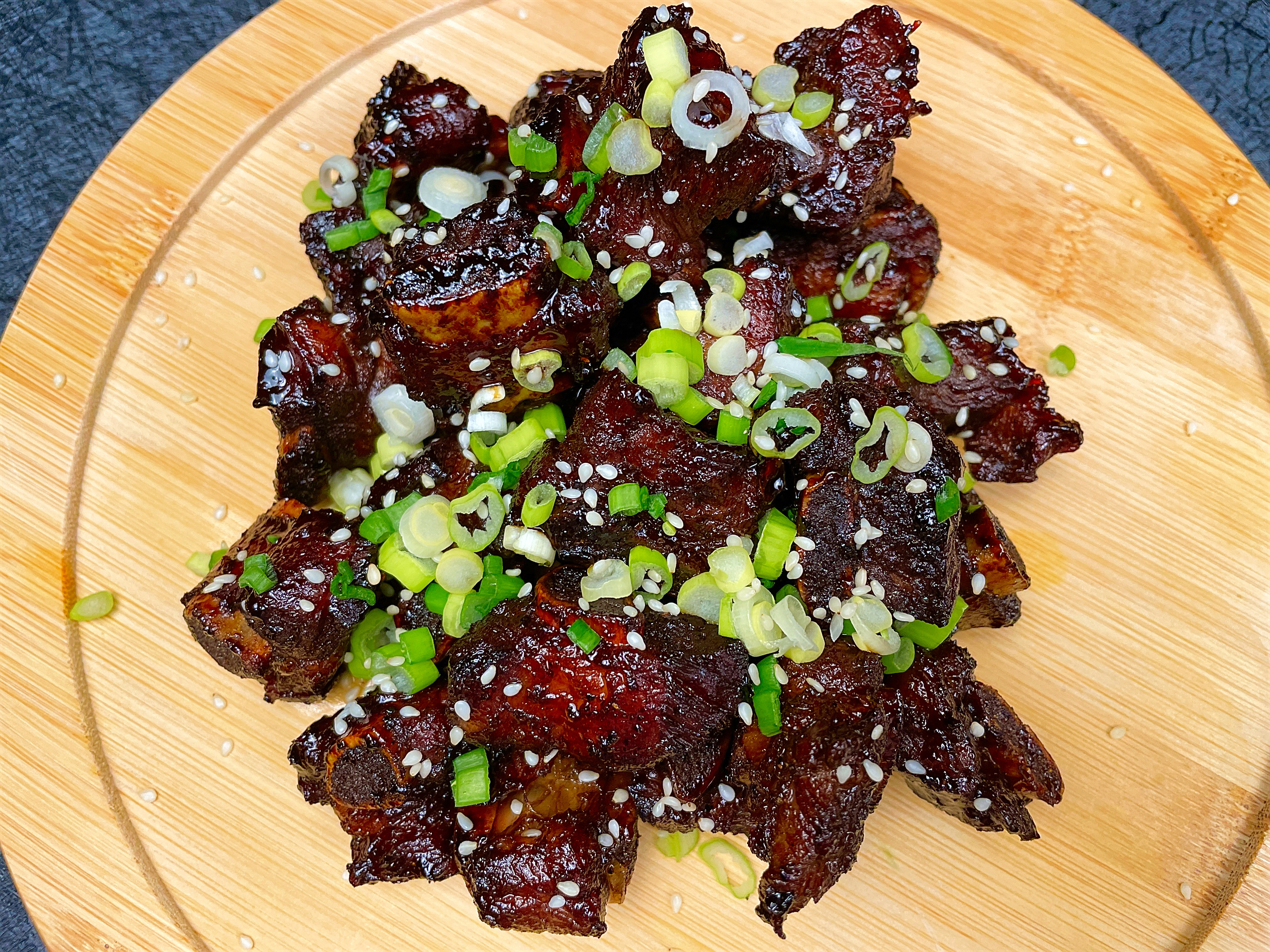 Keto Sticky Pork Tips