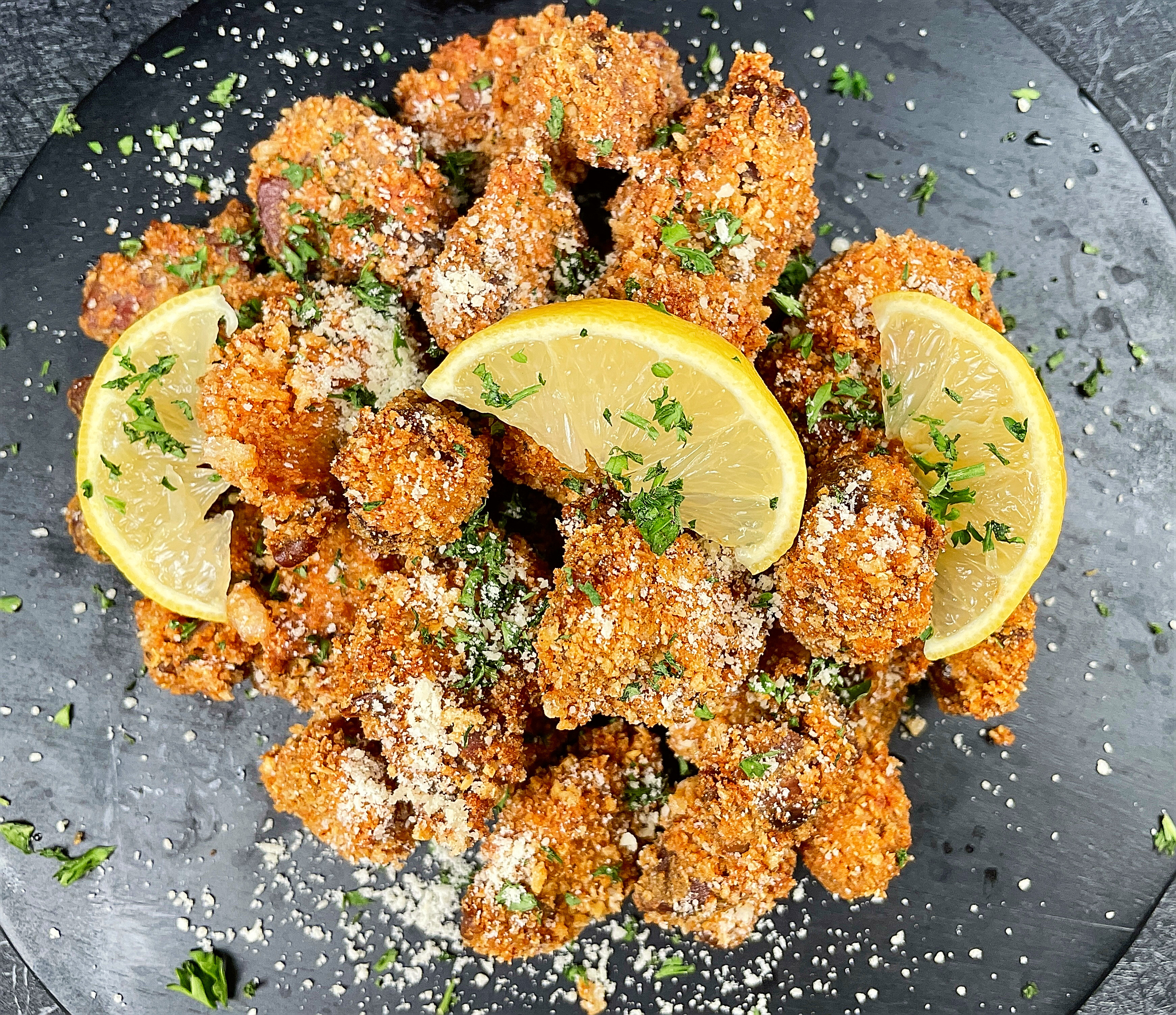 Keto Lemon Parmesan Fried Gizzards